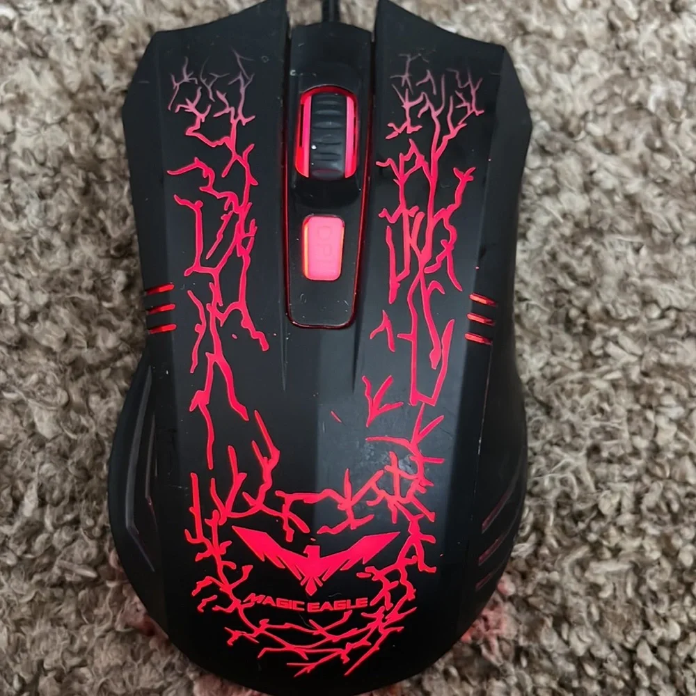 Gaming mouse. Works perfectly fine. Changes colors.